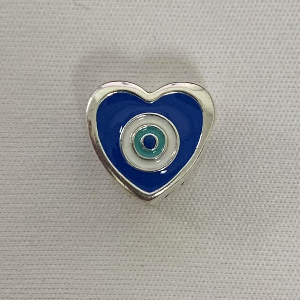 Pandora Evil Eye Exclusive Travel Heart Charm Pendant, S925 Silver Jewelry
